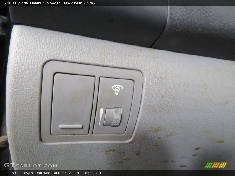 Black Pearl / Gray 2008 Hyundai Elantra GLS Sedan
