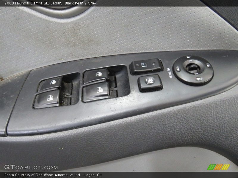 Black Pearl / Gray 2008 Hyundai Elantra GLS Sedan