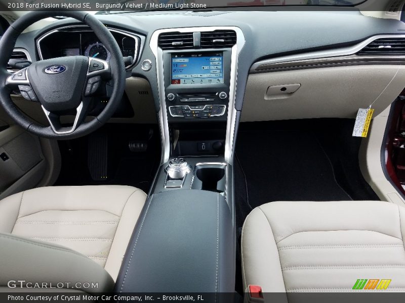 Burgundy Velvet / Medium Light Stone 2018 Ford Fusion Hybrid SE