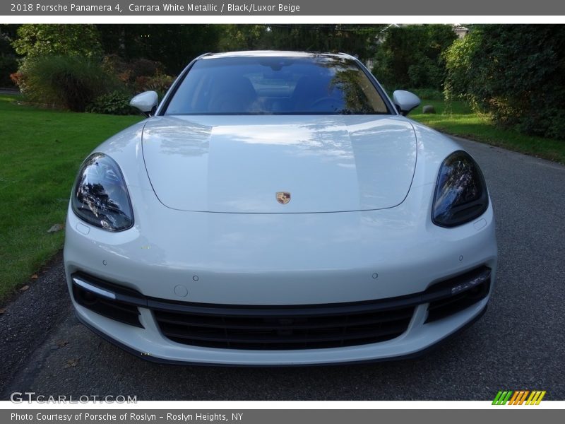 Carrara White Metallic / Black/Luxor Beige 2018 Porsche Panamera 4