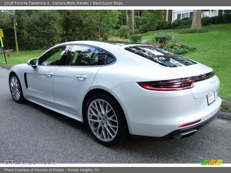 Carrara White Metallic / Black/Luxor Beige 2018 Porsche Panamera 4