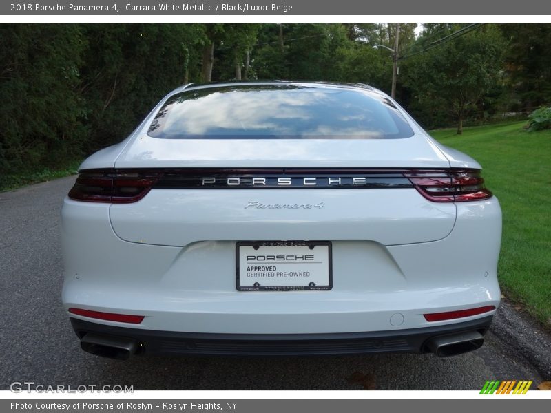 Carrara White Metallic / Black/Luxor Beige 2018 Porsche Panamera 4