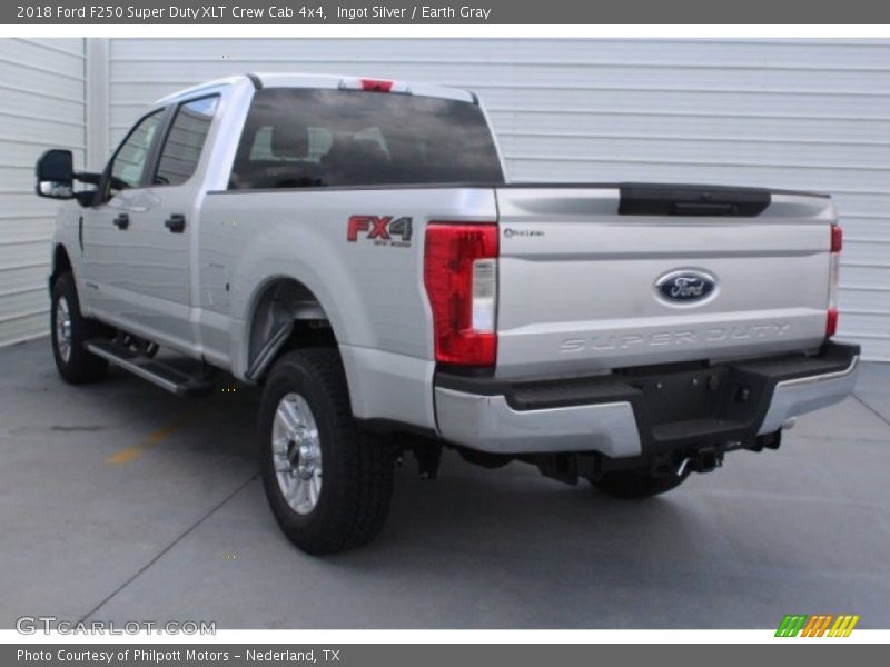 Ingot Silver / Earth Gray 2018 Ford F250 Super Duty XLT Crew Cab 4x4