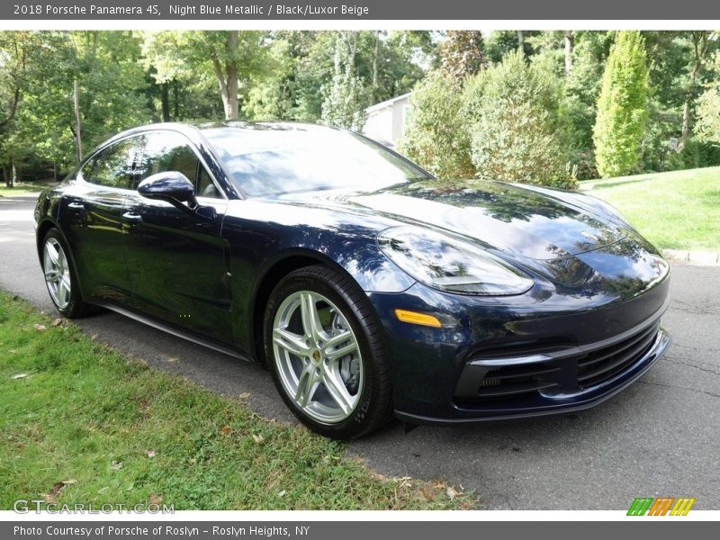 Night Blue Metallic / Black/Luxor Beige 2018 Porsche Panamera 4S