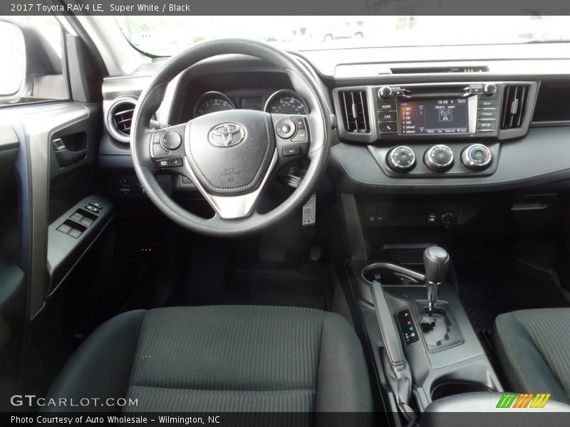 Super White / Black 2017 Toyota RAV4 LE