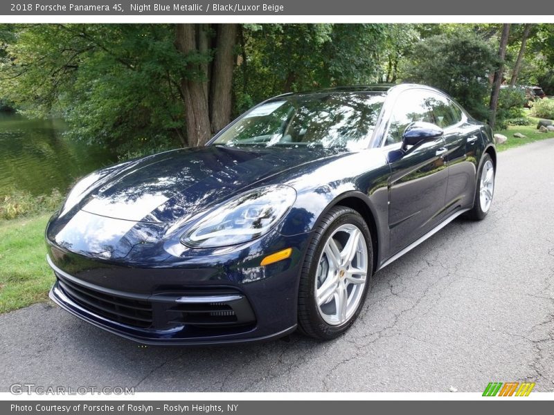 Night Blue Metallic / Black/Luxor Beige 2018 Porsche Panamera 4S