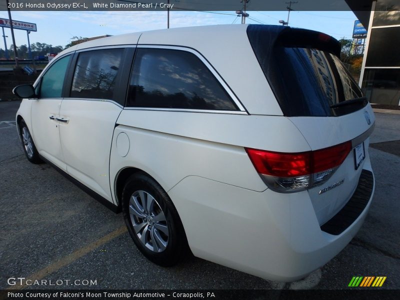 White Diamond Pearl / Gray 2016 Honda Odyssey EX-L
