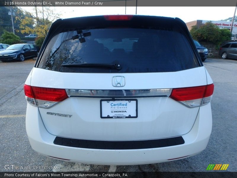 White Diamond Pearl / Gray 2016 Honda Odyssey EX-L