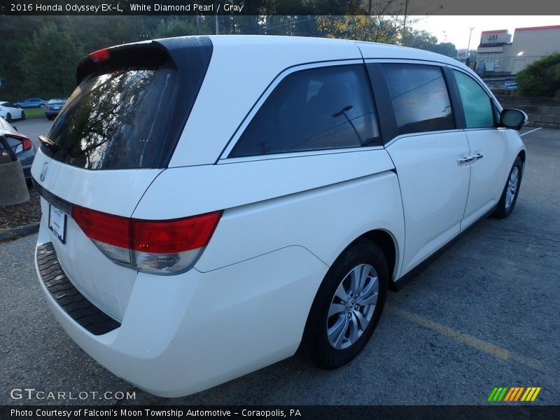 White Diamond Pearl / Gray 2016 Honda Odyssey EX-L