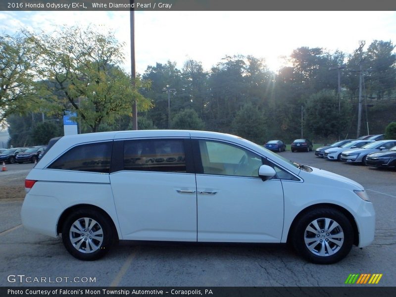 White Diamond Pearl / Gray 2016 Honda Odyssey EX-L