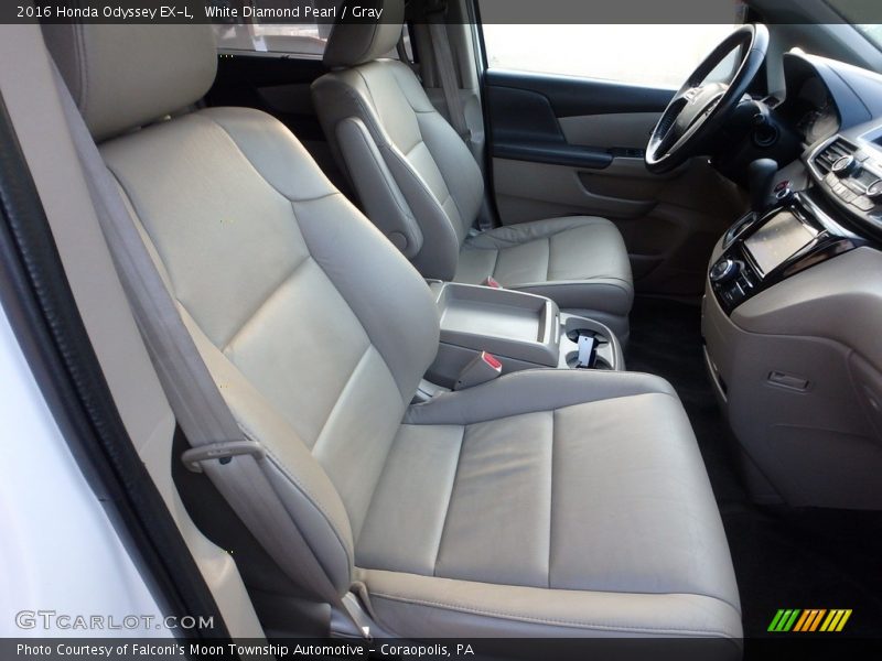 White Diamond Pearl / Gray 2016 Honda Odyssey EX-L