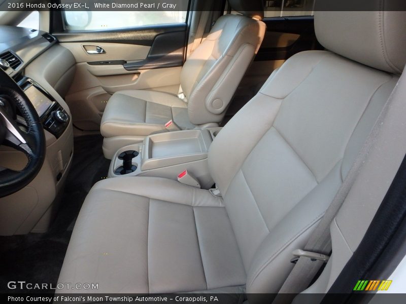 White Diamond Pearl / Gray 2016 Honda Odyssey EX-L