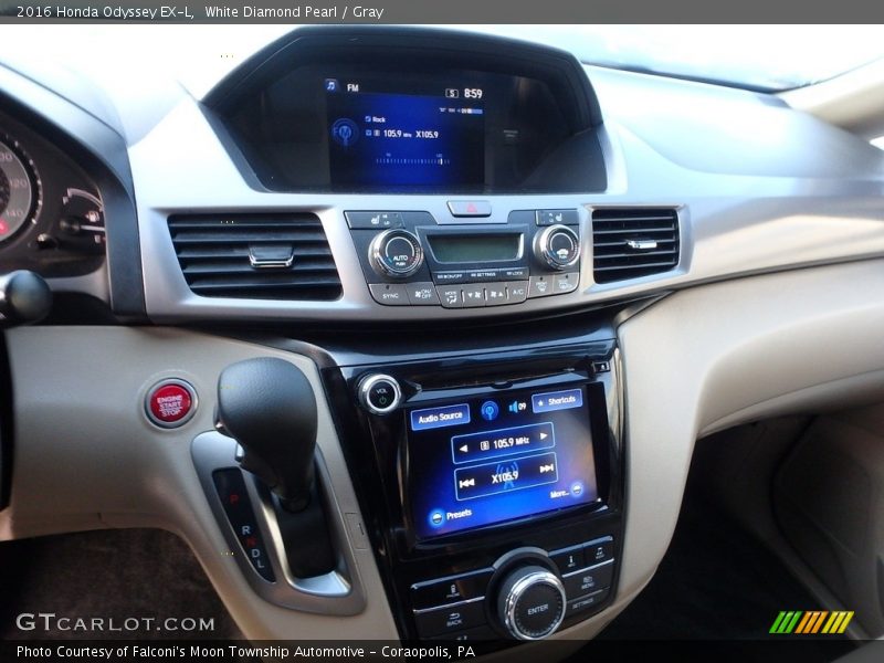 White Diamond Pearl / Gray 2016 Honda Odyssey EX-L