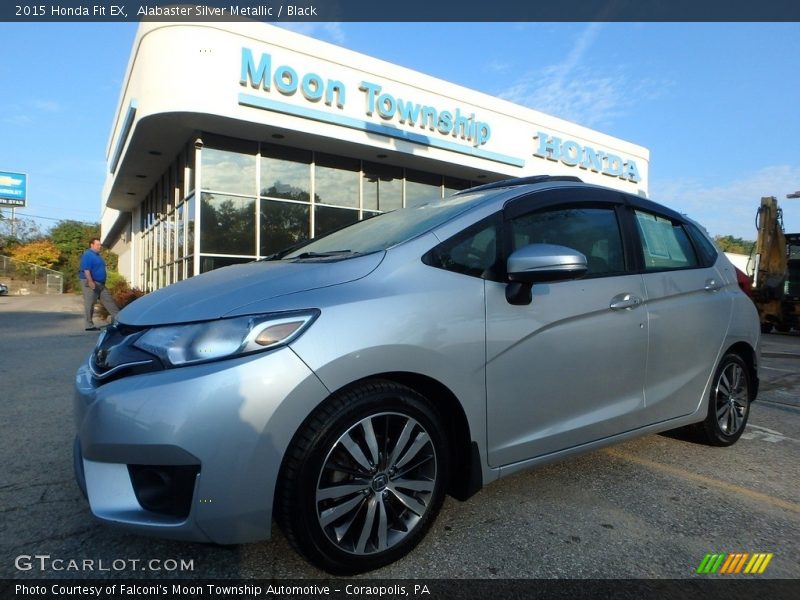 Alabaster Silver Metallic / Black 2015 Honda Fit EX