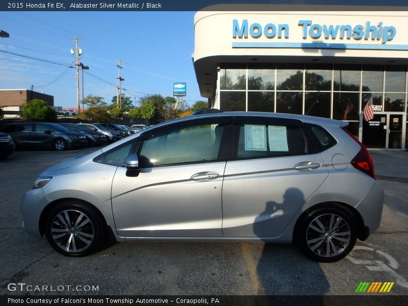 Alabaster Silver Metallic / Black 2015 Honda Fit EX