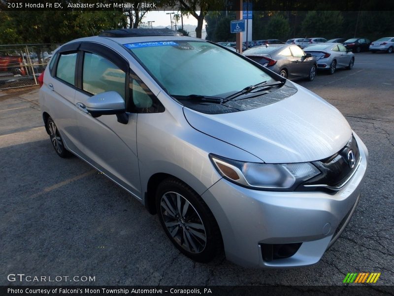 Alabaster Silver Metallic / Black 2015 Honda Fit EX