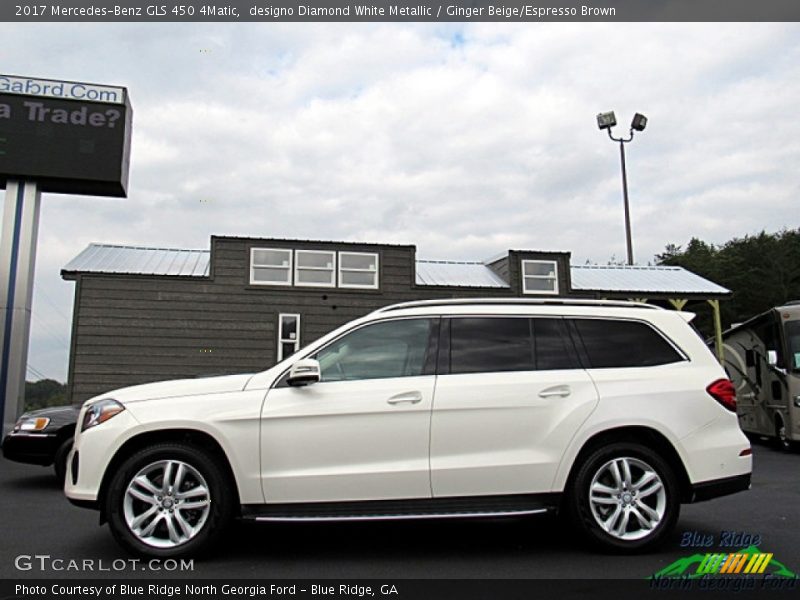 designo Diamond White Metallic / Ginger Beige/Espresso Brown 2017 Mercedes-Benz GLS 450 4Matic