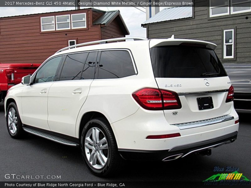 designo Diamond White Metallic / Ginger Beige/Espresso Brown 2017 Mercedes-Benz GLS 450 4Matic