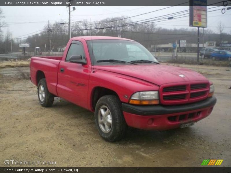 Flame Red / Agate 1998 Dodge Dakota Sport Regular Cab
