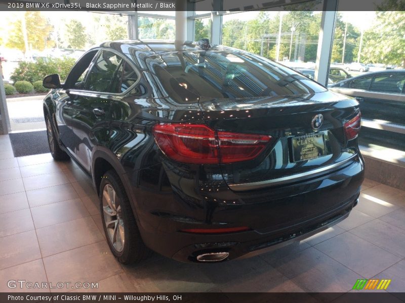 Black Sapphire Metallic / Black 2019 BMW X6 xDrive35i