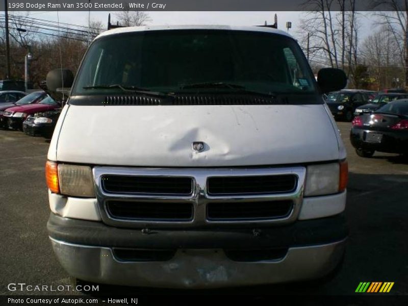 White / Gray 1998 Dodge Ram Van 3500 Extended