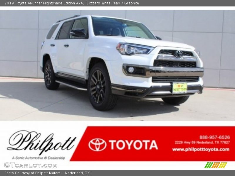 Blizzard White Pearl / Graphite 2019 Toyota 4Runner Nightshade Edition 4x4