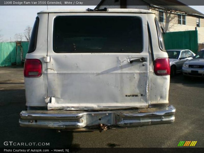 White / Gray 1998 Dodge Ram Van 3500 Extended