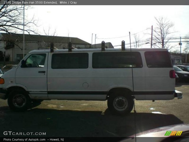 White / Gray 1998 Dodge Ram Van 3500 Extended