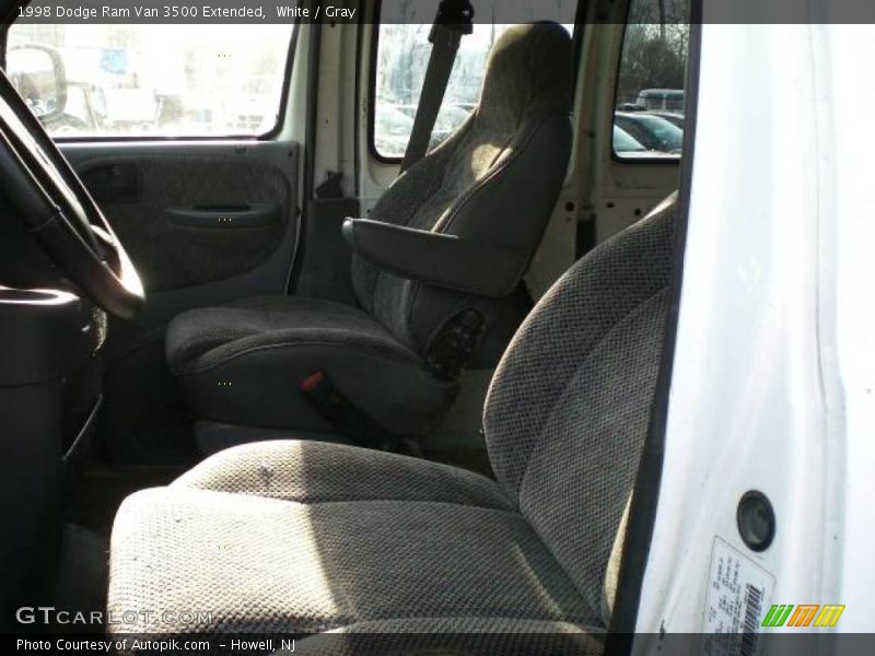 White / Gray 1998 Dodge Ram Van 3500 Extended