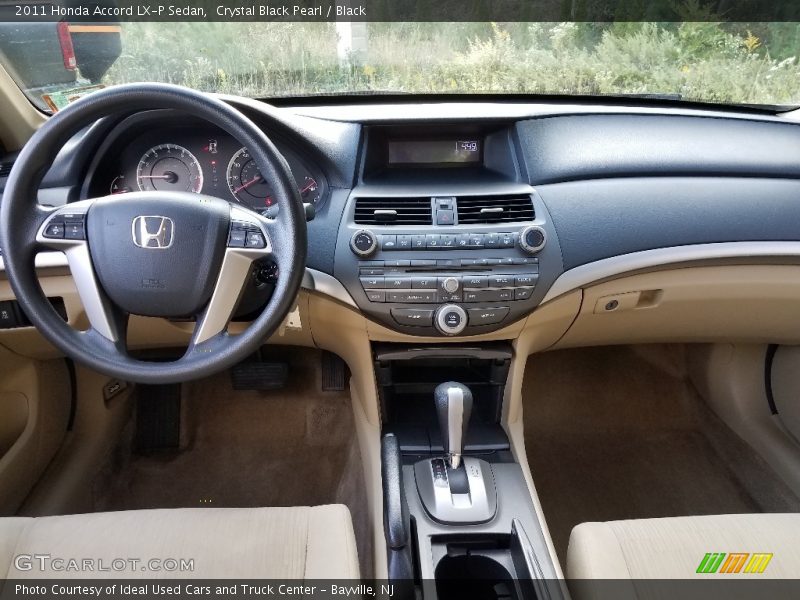 Crystal Black Pearl / Black 2011 Honda Accord LX-P Sedan