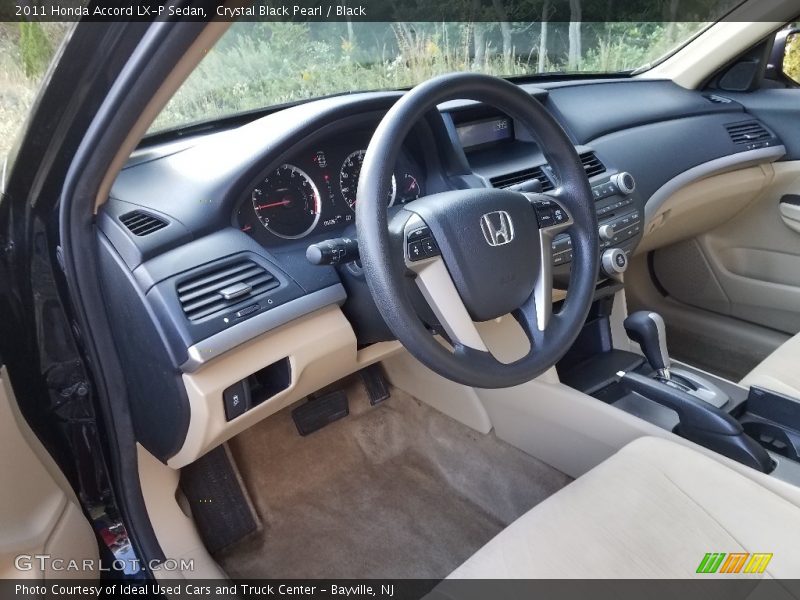 Crystal Black Pearl / Black 2011 Honda Accord LX-P Sedan