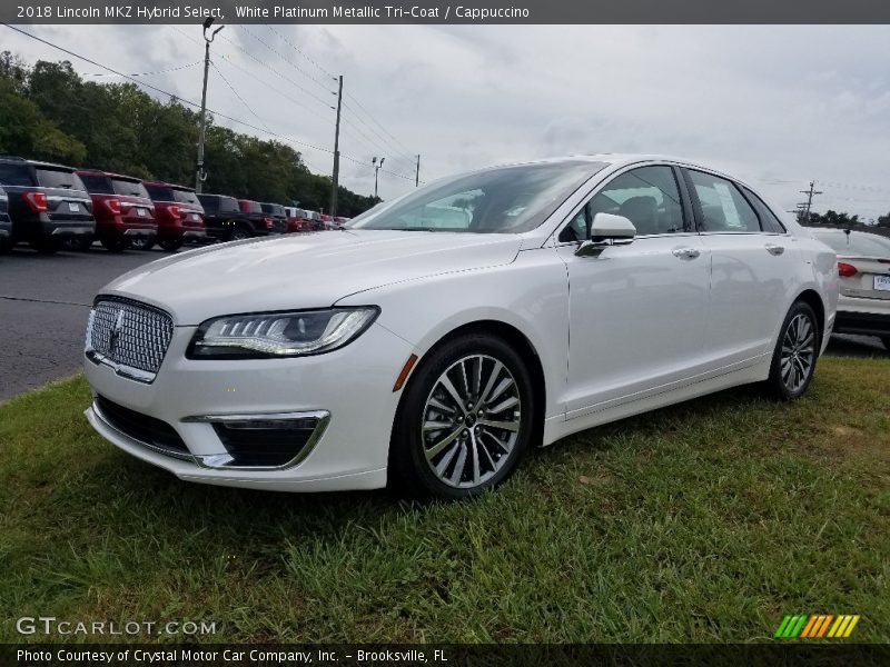 White Platinum Metallic Tri-Coat / Cappuccino 2018 Lincoln MKZ Hybrid Select