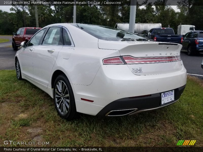 White Platinum Metallic Tri-Coat / Cappuccino 2018 Lincoln MKZ Hybrid Select