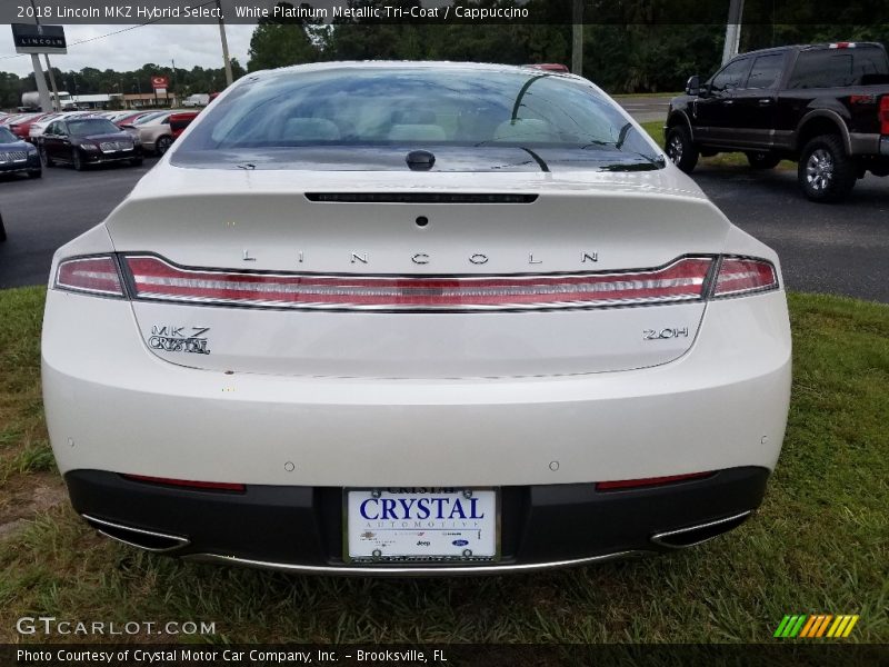 White Platinum Metallic Tri-Coat / Cappuccino 2018 Lincoln MKZ Hybrid Select