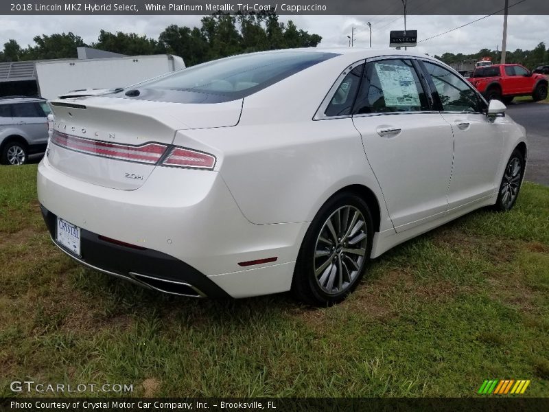 White Platinum Metallic Tri-Coat / Cappuccino 2018 Lincoln MKZ Hybrid Select