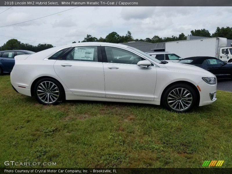 White Platinum Metallic Tri-Coat / Cappuccino 2018 Lincoln MKZ Hybrid Select