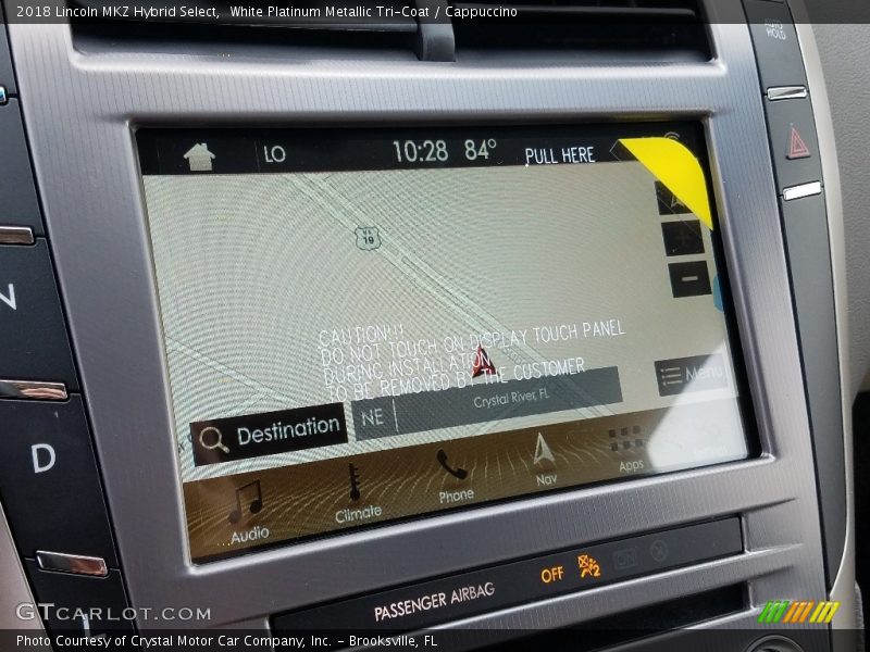 Navigation of 2018 MKZ Hybrid Select