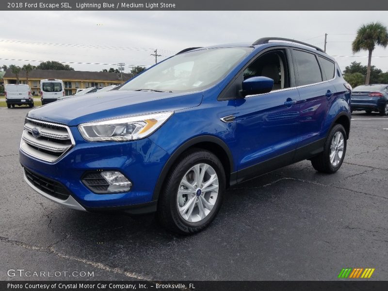 Lightning Blue / Medium Light Stone 2018 Ford Escape SEL