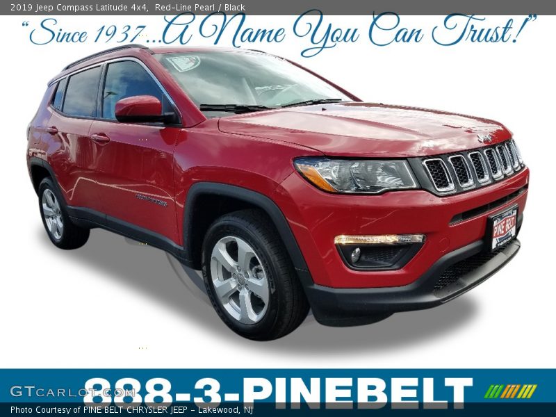 Red-Line Pearl / Black 2019 Jeep Compass Latitude 4x4