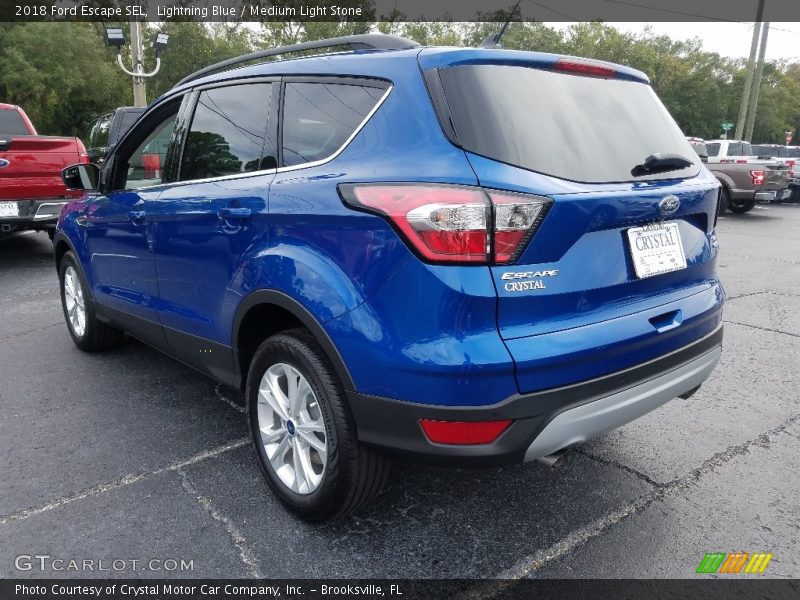 Lightning Blue / Medium Light Stone 2018 Ford Escape SEL