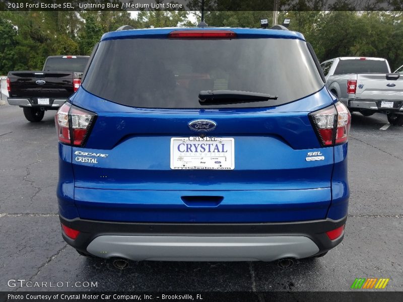 Lightning Blue / Medium Light Stone 2018 Ford Escape SEL