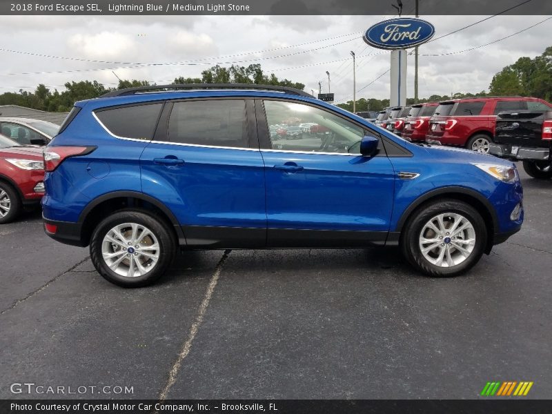 Lightning Blue / Medium Light Stone 2018 Ford Escape SEL