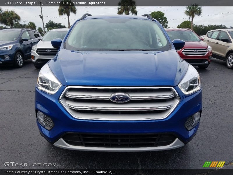 Lightning Blue / Medium Light Stone 2018 Ford Escape SEL
