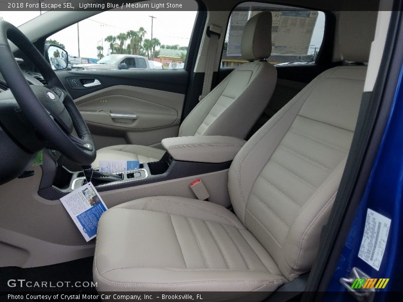 Lightning Blue / Medium Light Stone 2018 Ford Escape SEL