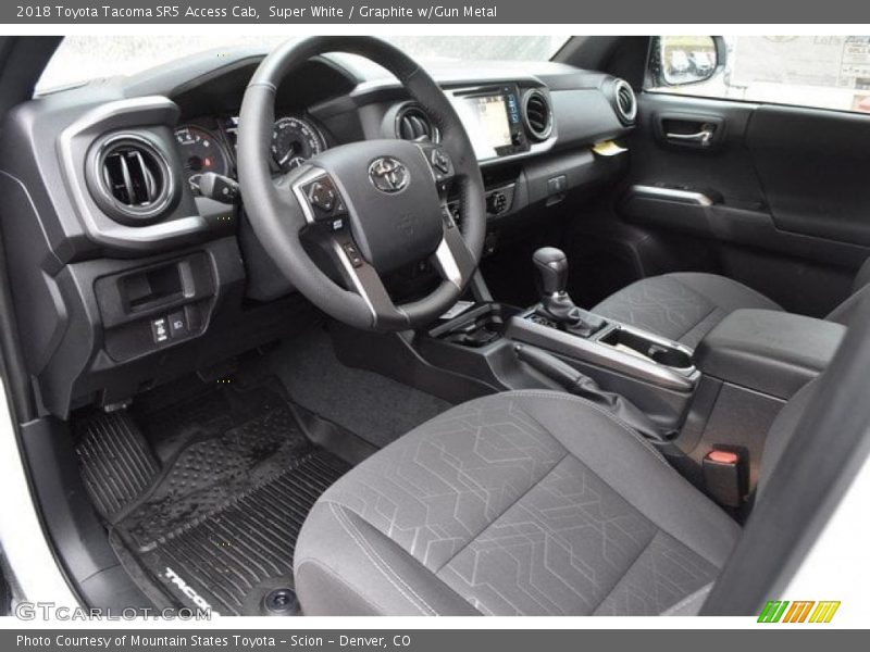 Super White / Graphite w/Gun Metal 2018 Toyota Tacoma SR5 Access Cab