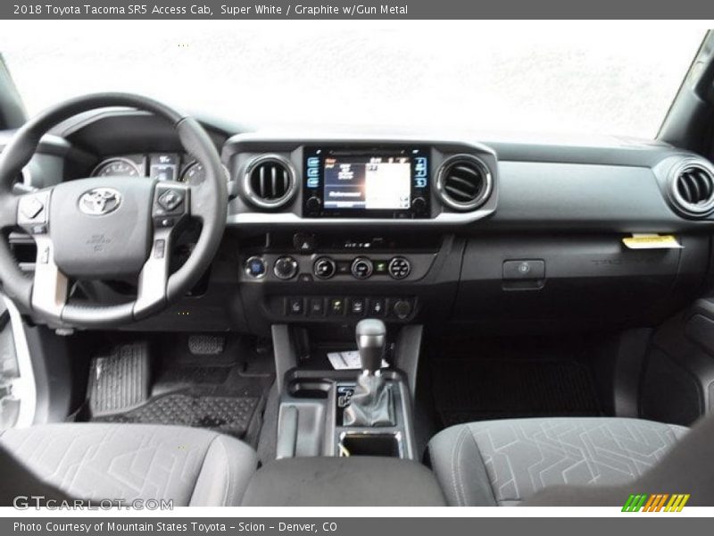 Super White / Graphite w/Gun Metal 2018 Toyota Tacoma SR5 Access Cab