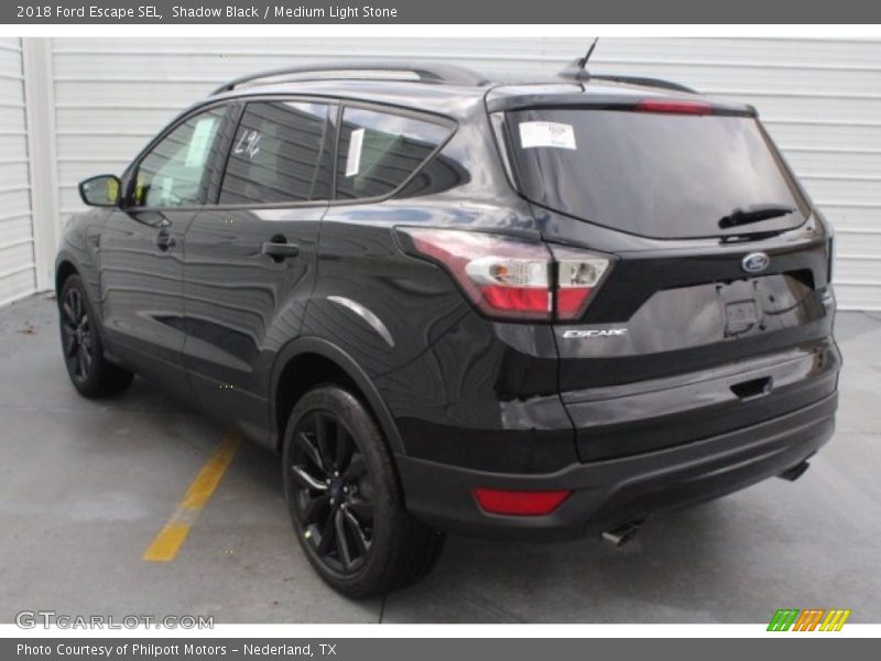 Shadow Black / Medium Light Stone 2018 Ford Escape SEL