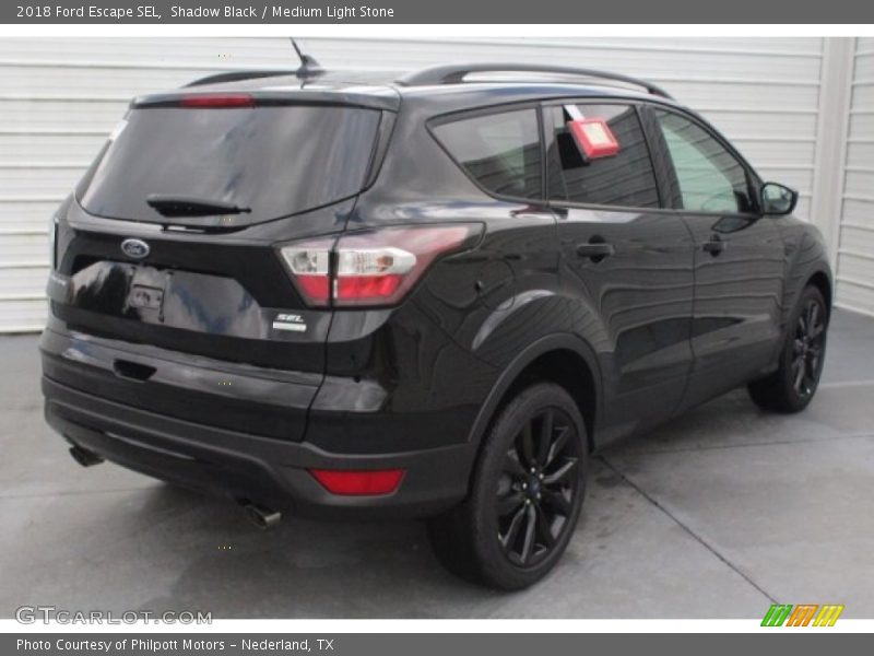 Shadow Black / Medium Light Stone 2018 Ford Escape SEL