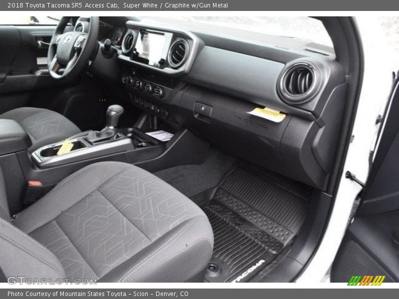 Super White / Graphite w/Gun Metal 2018 Toyota Tacoma SR5 Access Cab
