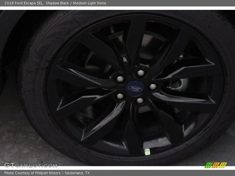 Shadow Black / Medium Light Stone 2018 Ford Escape SEL